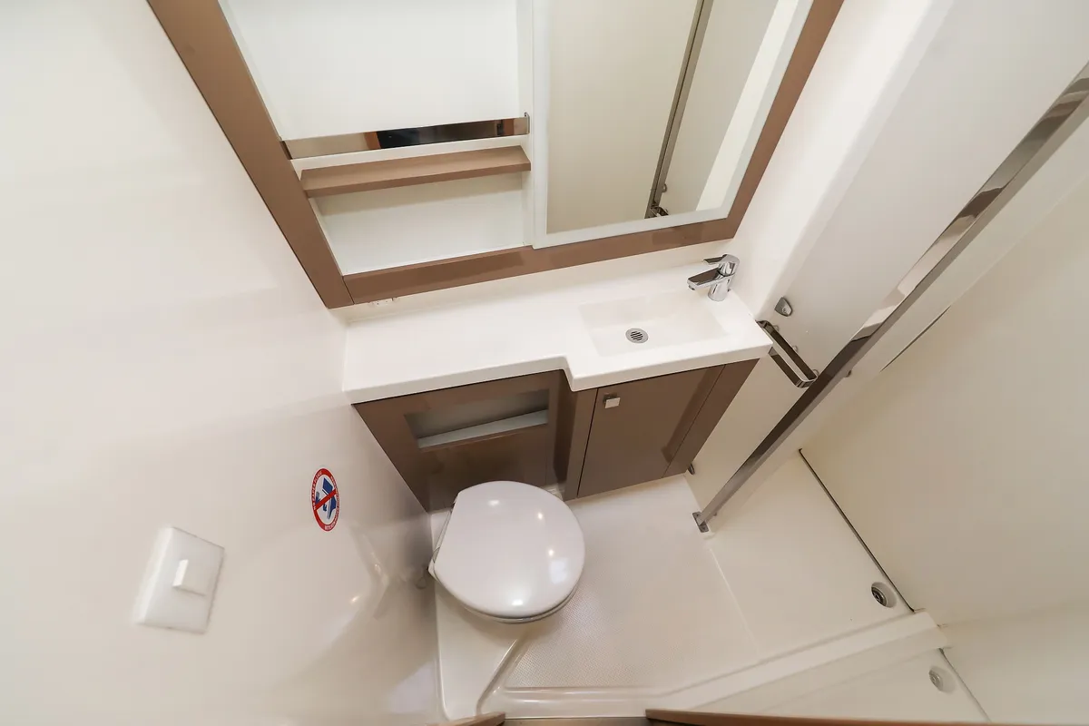 Head on Tamara V, a Fountaine Pajot Saona 47 Quintet catamaran at Grad Trogir, Croatia