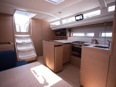 Galley of Martina, a Jeanneau Sun Odyssey 440 sailboat at Seget Donji, Croatia