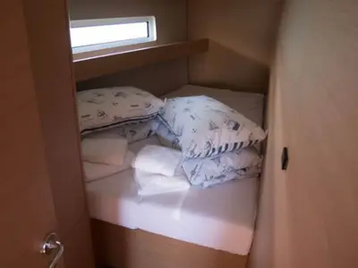 Cabin on Martina, a Jeanneau Sun Odyssey 440 sailboat at Seget Donji, Croatia