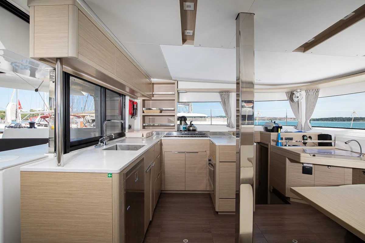 Galley of Manta Maris, a Lagoon 46 catamaran at Općina Medulin, Croatia