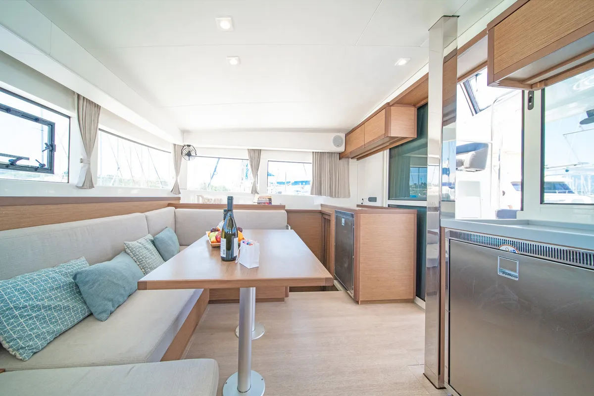 Galley of Thalasea, a Lagoon 40 catamaran at Kontokali, Greece