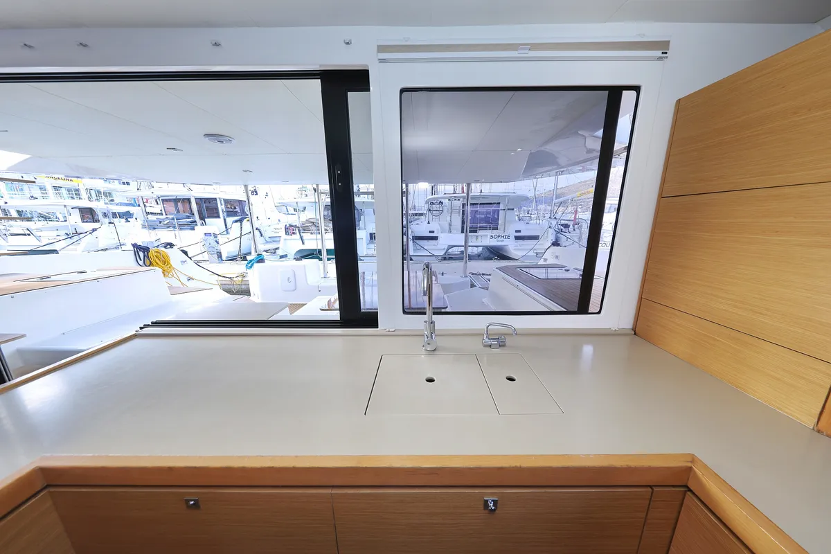 Galley of Be Mine, a Dufour 48 Catamaran catamaran at Općina Rogoznica, Croatia