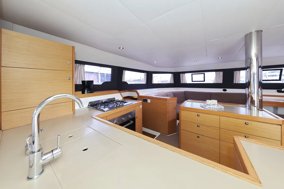 Galley of Be Mine, a Dufour 48 Catamaran catamaran at Općina Rogoznica, Croatia
