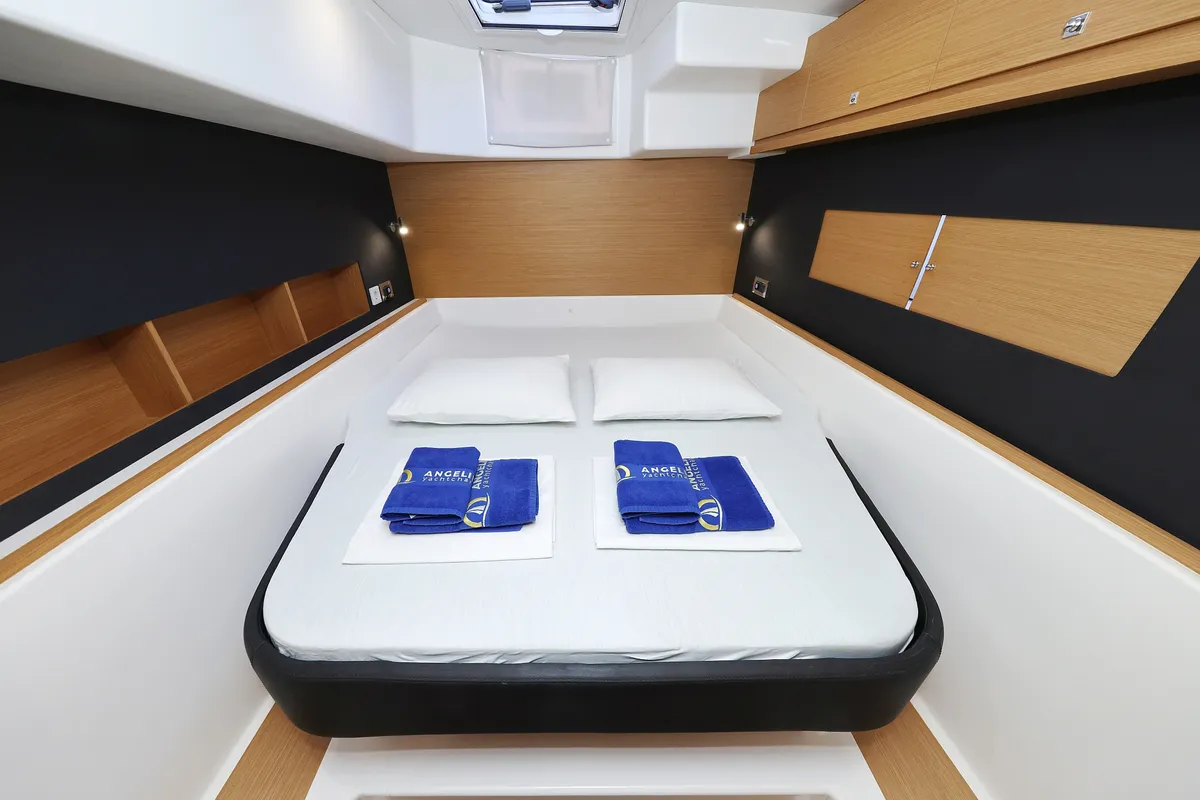 Cabin on Be Mine, a Dufour 48 Catamaran catamaran at Općina Rogoznica, Croatia