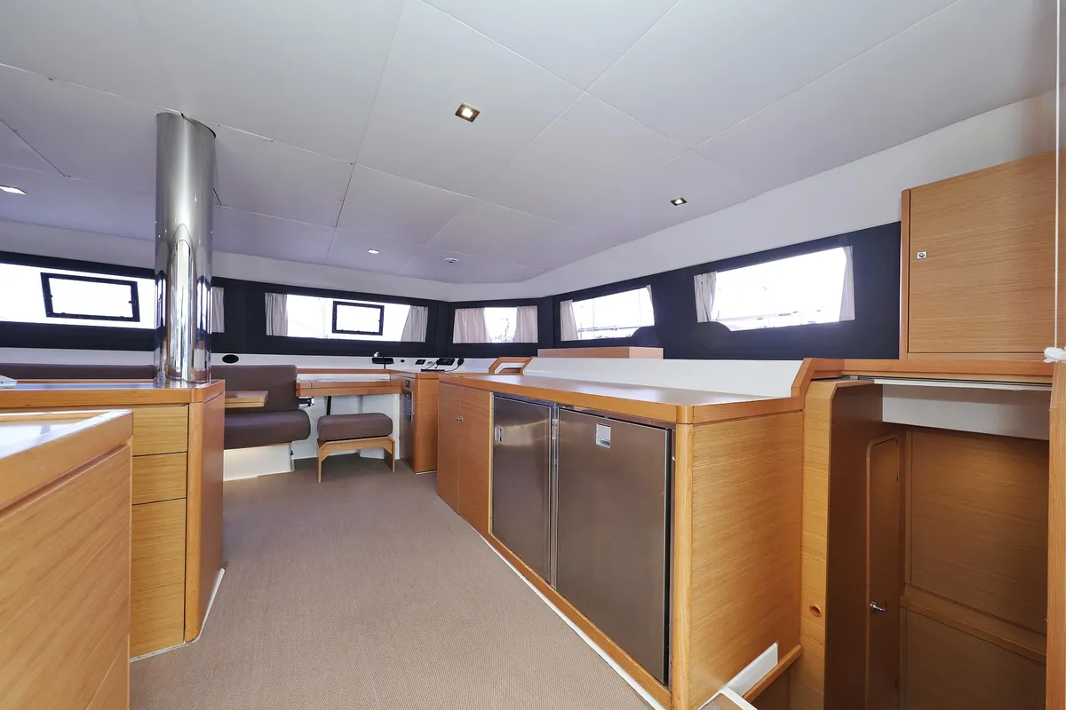 Salon of Be Mine, a Dufour 48 Catamaran catamaran at Općina Rogoznica, Croatia