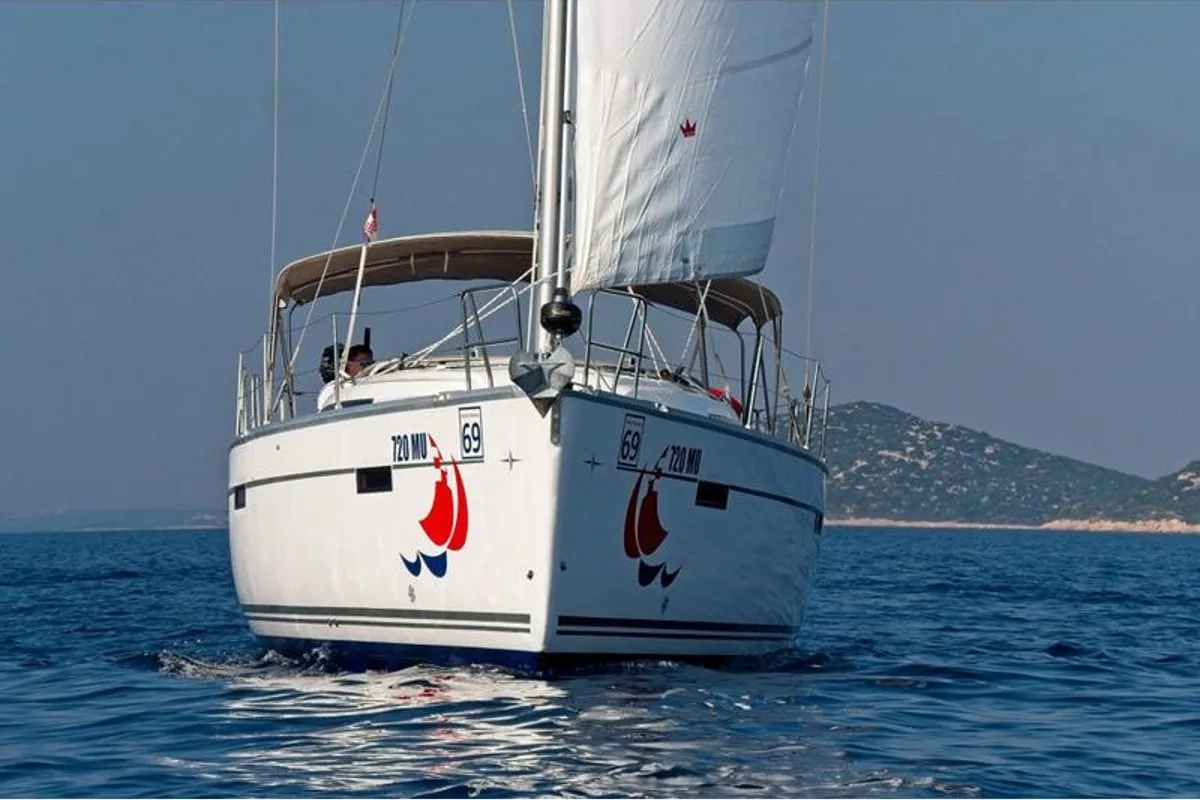Exterior view of Bavaria Cruiser 41, a sailboat at Murter, Croatia