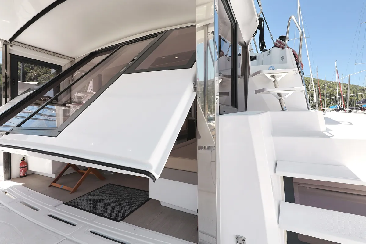 Ocean Oasis, a Bali 4.1 catamaran at Grad Biograd na Moru, Croatia