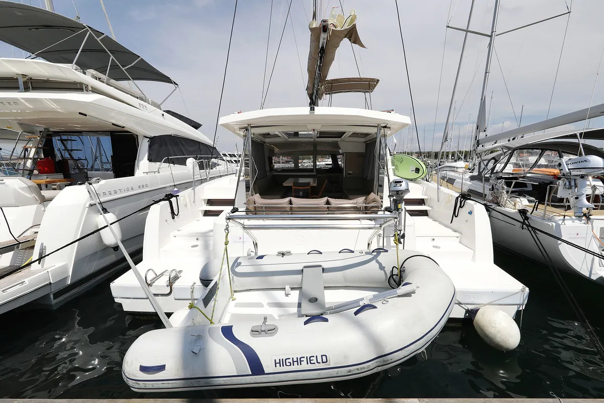 Ocean Oasis, a Bali 4.1 catamaran at Grad Biograd na Moru, Croatia