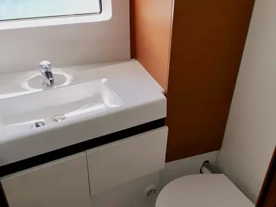Head on Jeanneau Sun Odyssey 490, a sailboat at Šibenik, Croatia