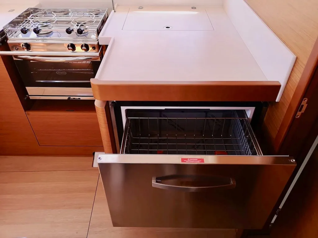 Galley of Jeanneau Sun Odyssey 490, a sailboat at Šibenik, Croatia