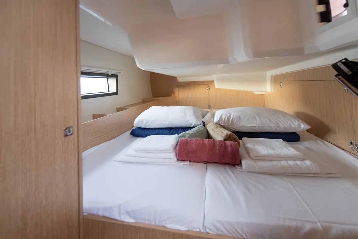 Cabin on Karpouzi, a Bavaria C42 sailboat at Preveza, Greece