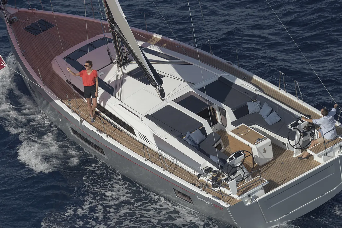 Exterior view of Mary-Anne, a Beneteau Oceanis 51.1 sailboat at es Jonquet, Spain