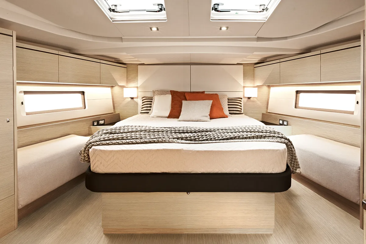 Cabin on Mary-Anne, a Beneteau Oceanis 51.1 sailboat at es Jonquet, Spain