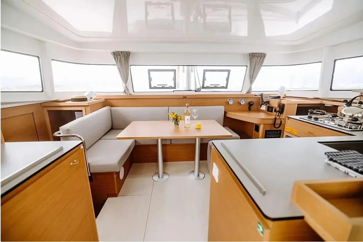 Salon of Lydia, a Excess 11 catamaran at Municipal Unit of Lefkada, Greece