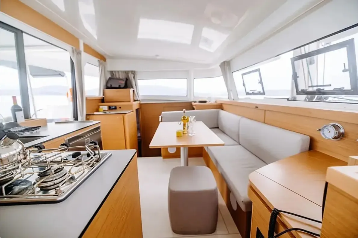 Salon of Lydia, a Excess 11 catamaran at Municipal Unit of Lefkada, Greece
