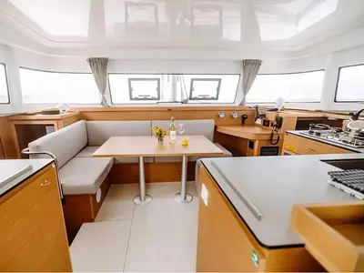 Salon of Lydia, a Excess 11 catamaran at Municipal Unit of Lefkada, Greece