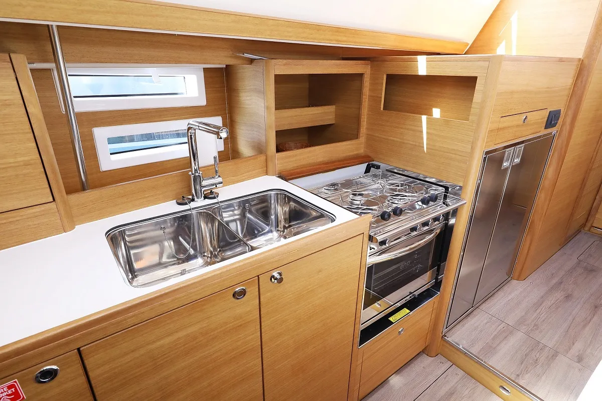 Galley of Jackpot, a Elan Impression 45.1 sailboat at Biograd na Moru, Croatia