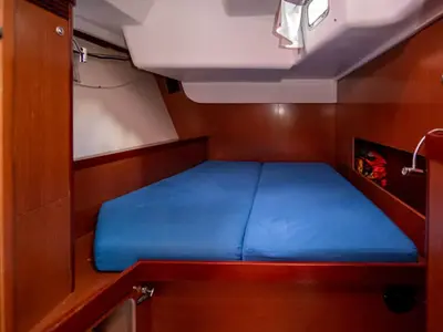 Cabin on Angelina, a Beneteau Oceanis 54 sailboat at Volos, Greece