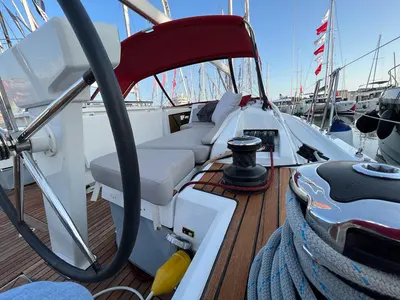 Deck of Nauti Buoy, a Beneteau Oceanis 46.1 sailboat at Split, Croatia
