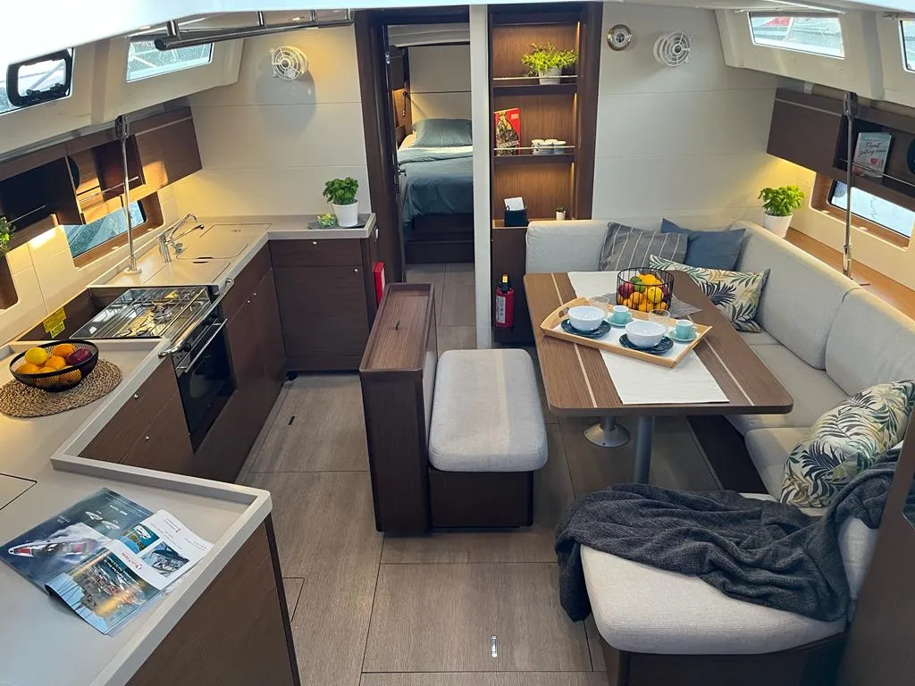 Salon of Nauti Buoy, a Beneteau Oceanis 46.1 sailboat at Split, Croatia