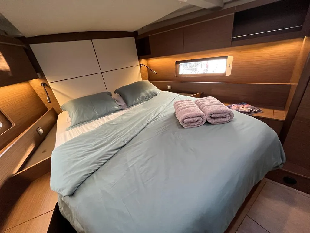 Cabin on Nauti Buoy, a Beneteau Oceanis 46.1 sailboat at Split, Croatia