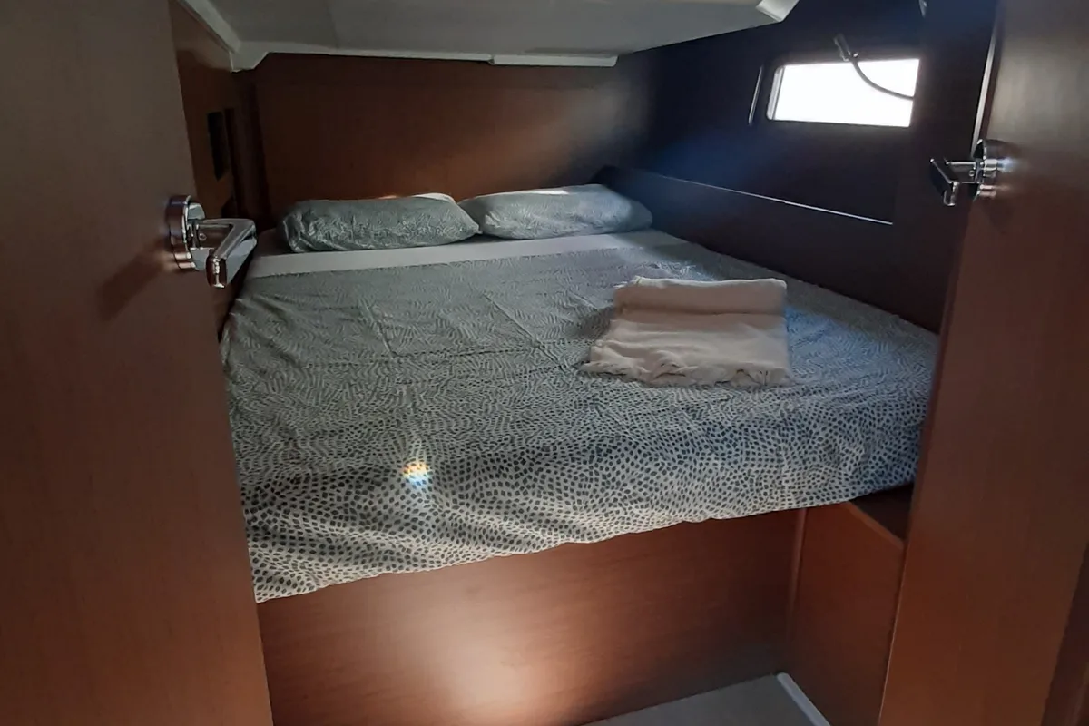 Cabin on Nauti Buoy, a Beneteau Oceanis 46.1 sailboat at Split, Croatia