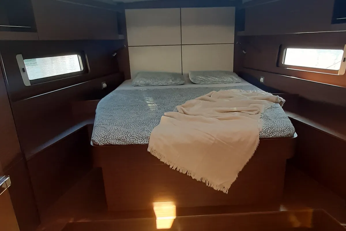 Cabin on Nauti Buoy, a Beneteau Oceanis 46.1 sailboat at Split, Croatia