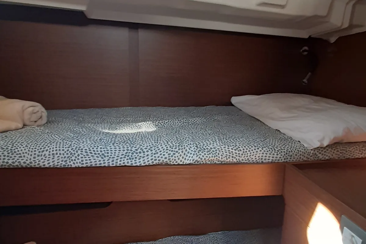 Cabin on Nauti Buoy, a Beneteau Oceanis 46.1 sailboat at Split, Croatia