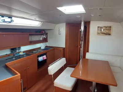 Galley of Stella, a Beneteau Oceanis 45 sailboat at Herceg Novi, Montenegro