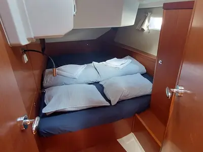 Cabin on Stella, a Beneteau Oceanis 45 sailboat at Herceg Novi, Montenegro
