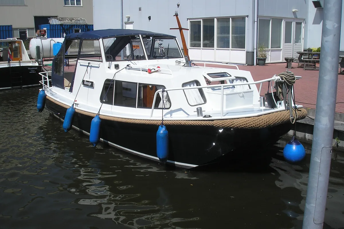 Exterior view of Roosje, a Gulet Doerak 780 motorboat at Woudsend, Netherlands