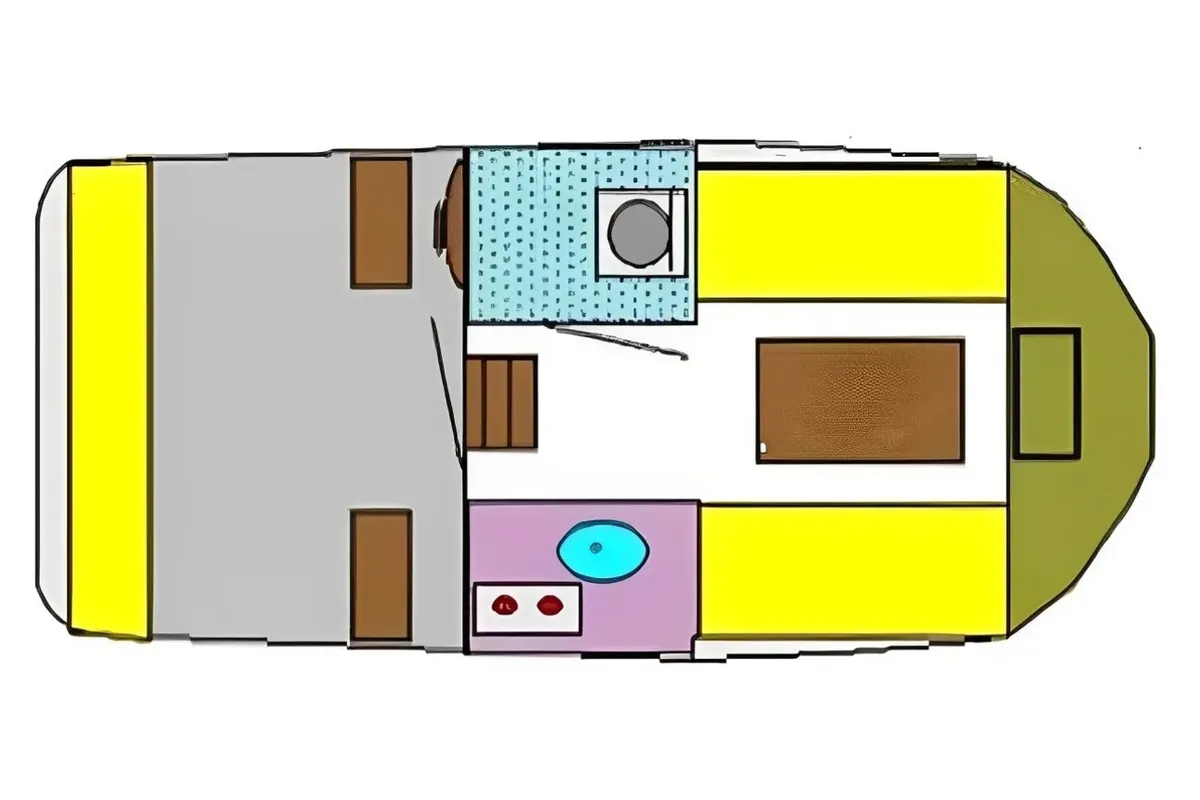 Floor plan of Roosje, a Gulet Doerak 780 motorboat at Woudsend, Netherlands