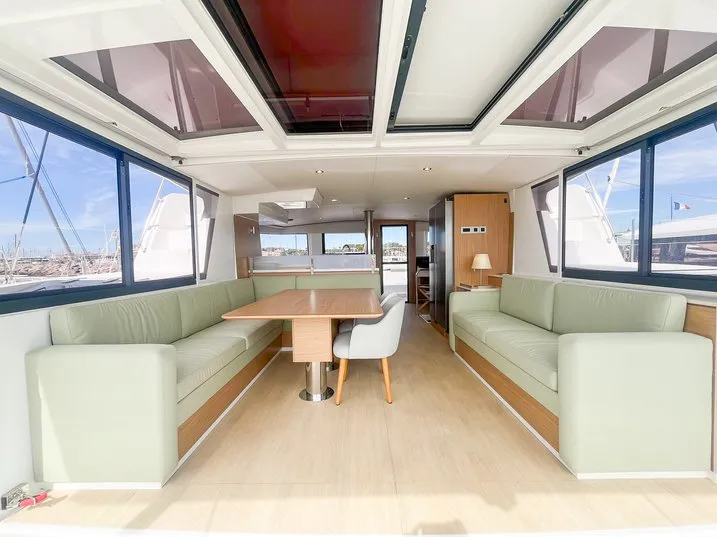 Salon of Queen Mary, a Bali 4.6 - 4 cab. OW catamaran at Hyères, France
