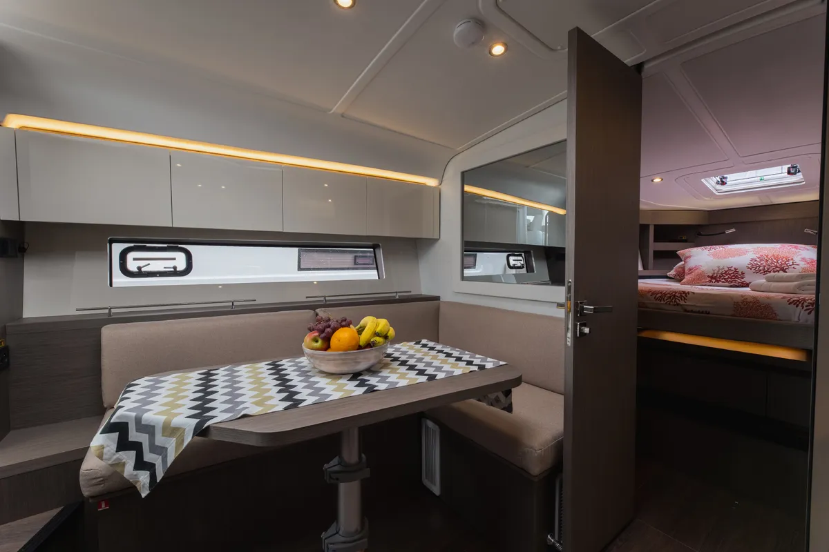 Salon of MIAMI VICE, a Beneteau Gran Turismo 41 motor yacht at Općina Rogoznica, Croatia