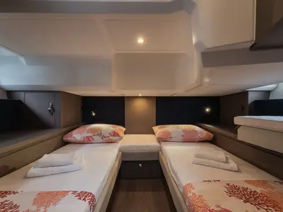 Cabin on MIAMI VICE, a Beneteau Gran Turismo 41 motor yacht at Općina Rogoznica, Croatia