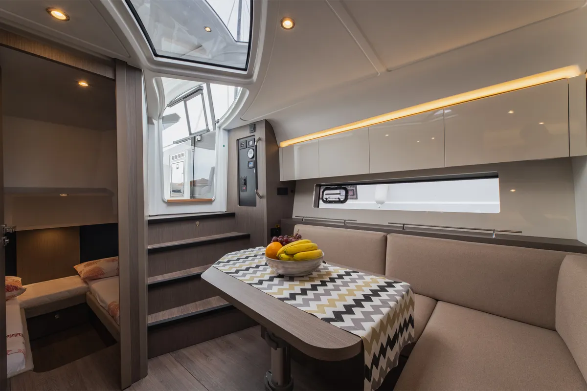 Salon of MIAMI VICE, a Beneteau Gran Turismo 41 motor yacht at Općina Rogoznica, Croatia