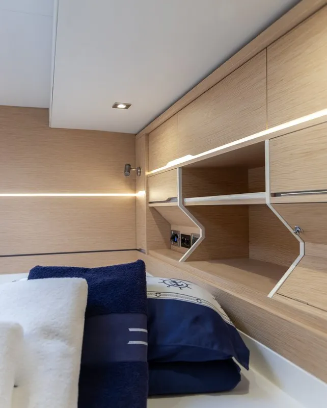 Cabin on Cervetti 44, a catamaran at Primošten, Croatia