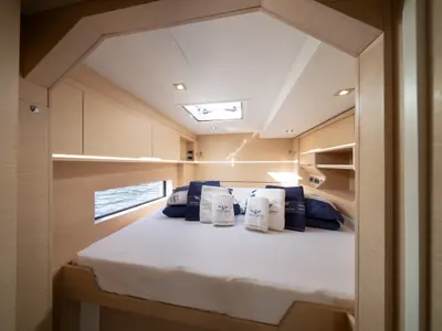 Cabin on Cervetti 44, a catamaran at Primošten, Croatia