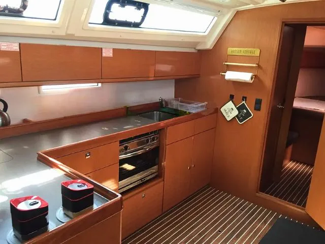 Galley of Renee, a Bavaria Cruiser 46 sailboat at Skiathos, Greece