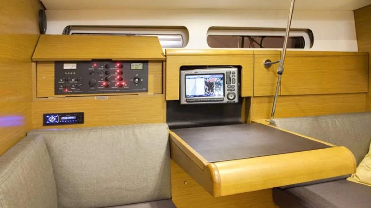 Salon of Sunsail 41 Classic, a Jeanneau Sun Odyssey 419 sailboat at Pa Khlok, Thailand