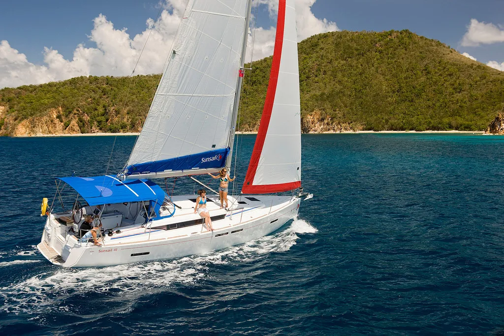 Exterior view of Sunsail 41 Classic, a Jeanneau Sun Odyssey 419 sailboat at Pa Khlok, Thailand