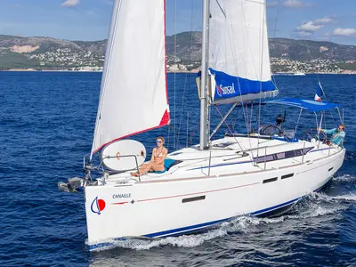 Exterior view of Sunsail 41 Classic, a Jeanneau Sun Odyssey 419 sailboat at Pa Khlok, Thailand