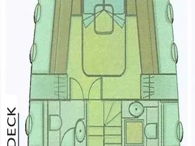 Floor plan of Lettouli III, a Posillipo Technema 65 motor yacht at Piraeus, Greece