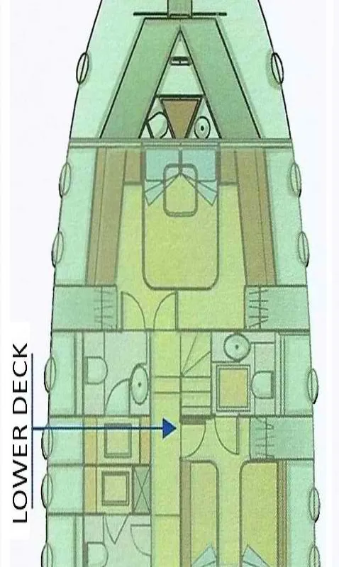 Floor plan of Lettouli III, a Posillipo Technema 65 motor yacht at Piraeus, Greece