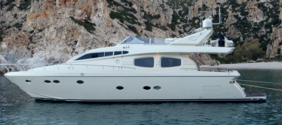 Lettouli III, a Posillipo Technema 65 motor yacht at Piraeus, Greece