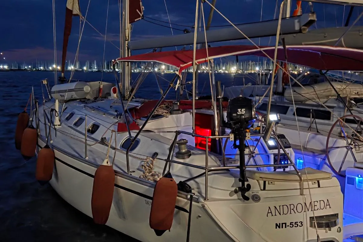 Andromeda, a Dufour Gib Sea 43 sailboat at Preveza, Greece