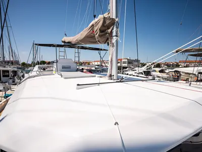Deck of Freya, a Dufour 48 Catamaran catamaran at Pirovac, Croatia