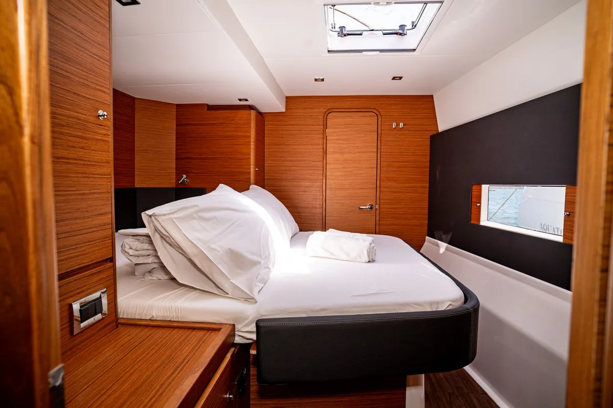Cabin on Freya, a Dufour 48 Catamaran catamaran at Pirovac, Croatia