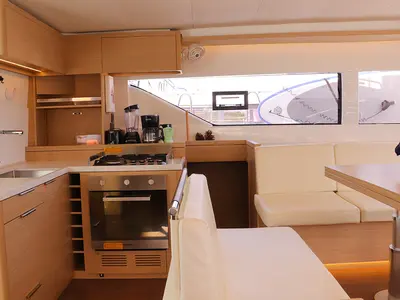 Galley of No Surrender, a Lagoon 51 catamaran at Central Abaco, Bahamas