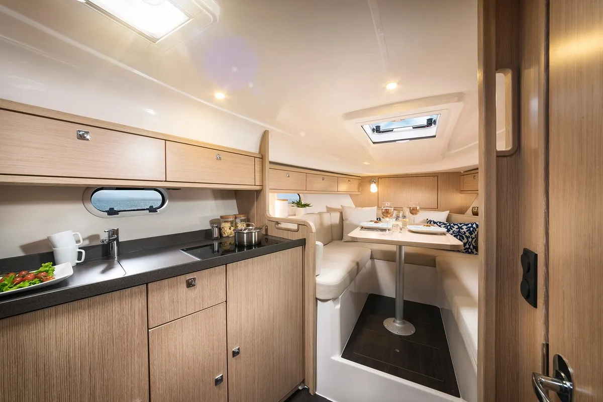 Galley of Palma, a Bavaria S29+ motorboat at Grad Pula, Croatia